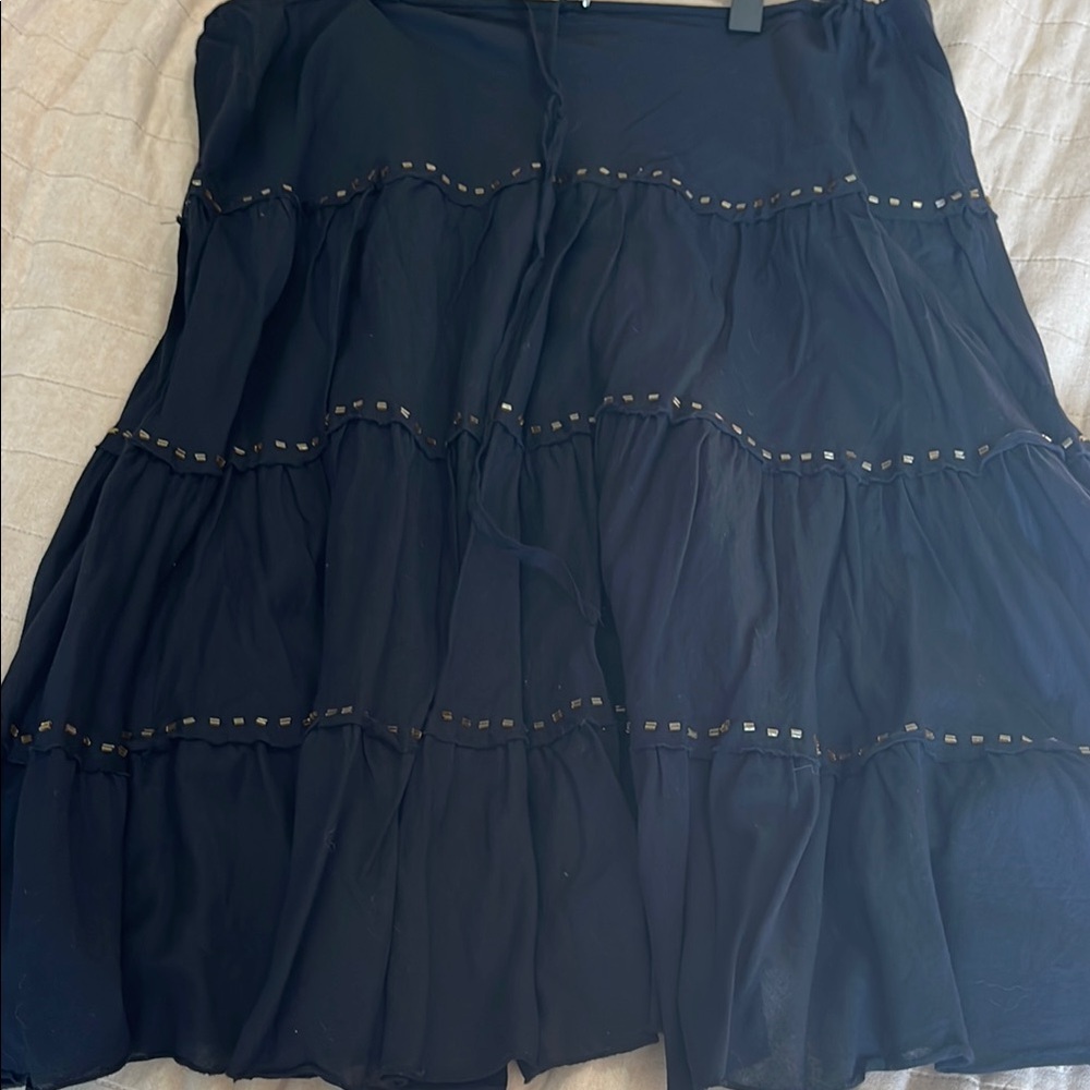 Black lined gauze skirt